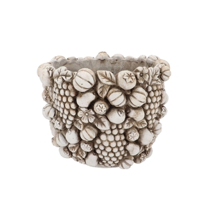 Concrete Fruit Pot Round 25x25x19cm Nm