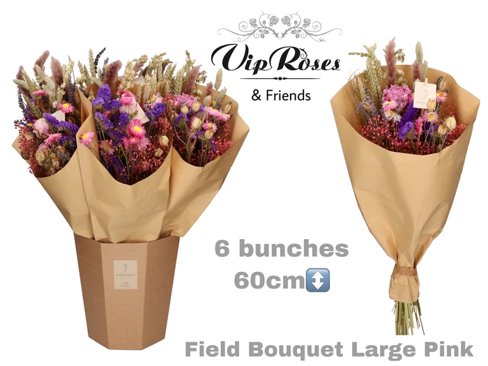 DRIED BOUQUET LARGE PINK