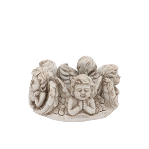 Concrete Saint Antique Angel Wreath Pot 20x20x12cm