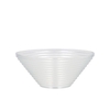 Glass Bowl Ribbed Conical 19x19x8cm