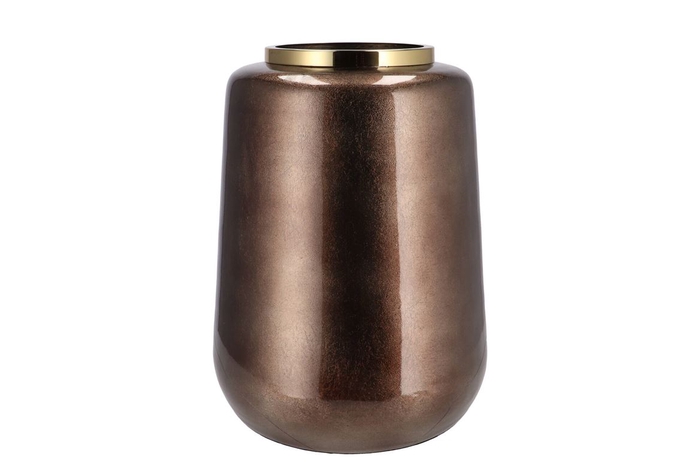 Julie Majestic Green Vase Cilinder Iron 33x32x40cm