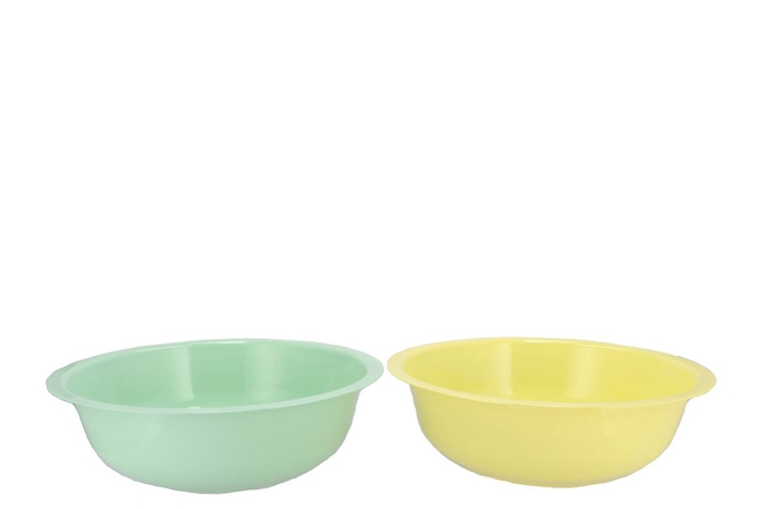 Zinc Basic Pastel Green/yellow Bowl 32x10cm