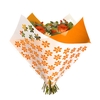 Sleeves 35x35cm OPP40 Oblique Clear Flower orange