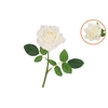 Silk Open Rose White Real Touch 43cm