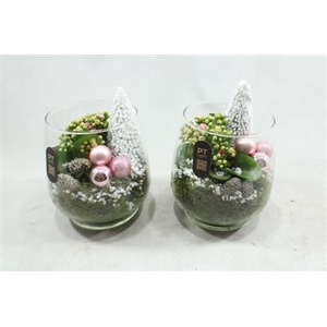 3533 Roze Druppel Glas