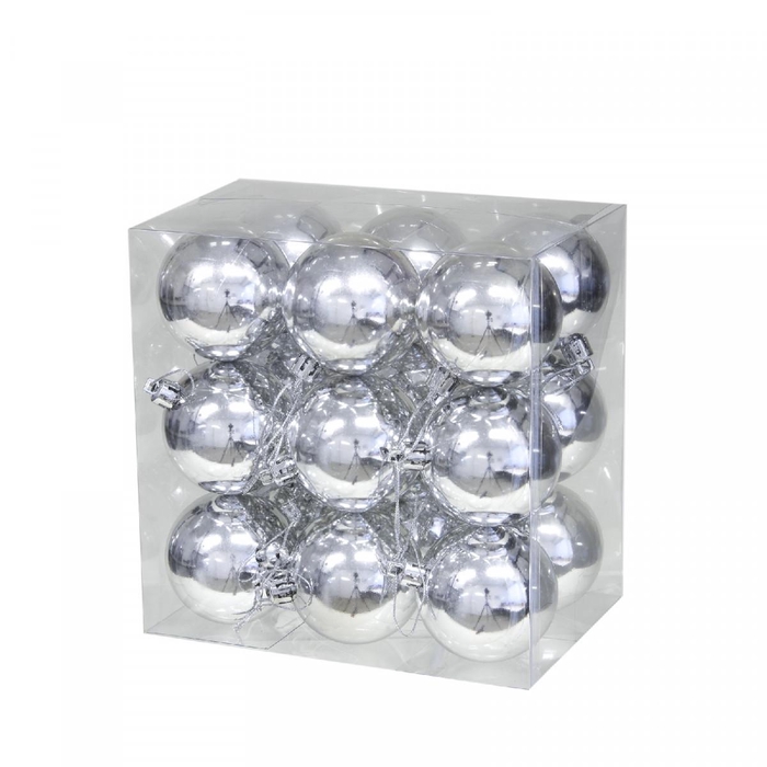 <h4>Christmas bauble Ball plastic  60mm x18</h4>