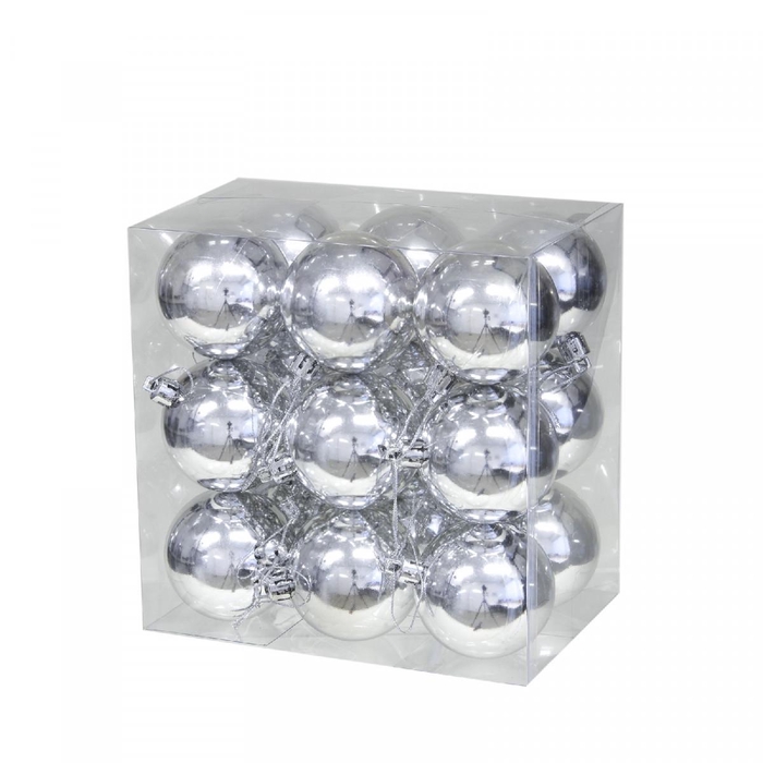 <h4>Kerstbal Bal kunststof  60mm x18</h4>