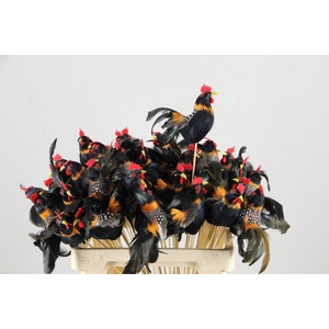 Stick Rooster 16cm Black
