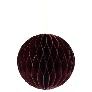 DF12-PH-10240 - Paper ball 15cm bordeaux/gold