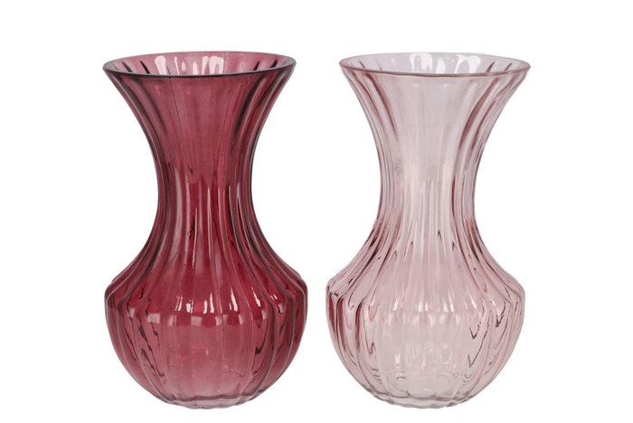 <h4>Taylor Pink Vase Cone Neck Ass 10x18cm</h4>