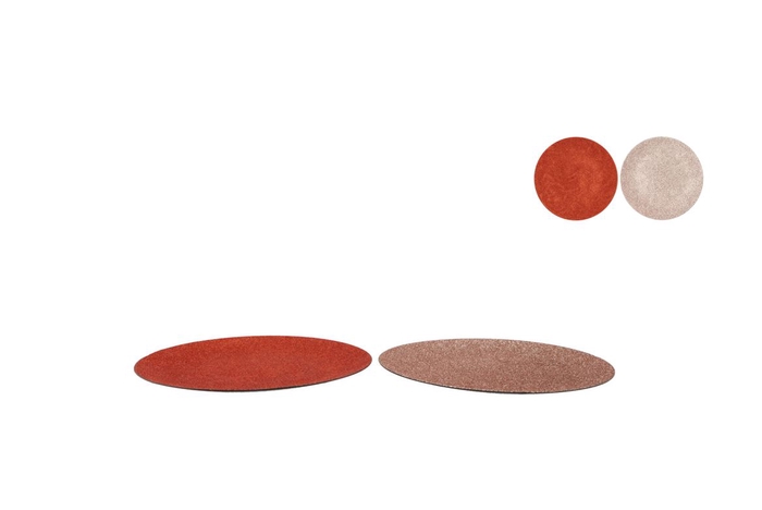 <h4>Melamine Shine Rose/copper Plate Round Ass 22x22x2cm</h4>