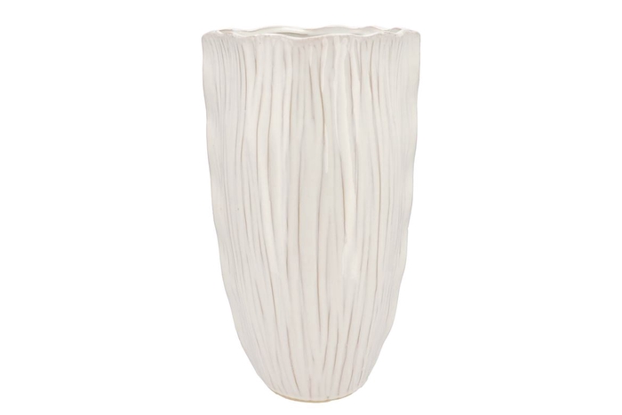 <h4>Lima White Vase Long 25x25x45cm</h4>
