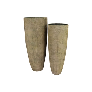 Casablanca Green Vase Big Iron S/2 40x100cm/32x90cm