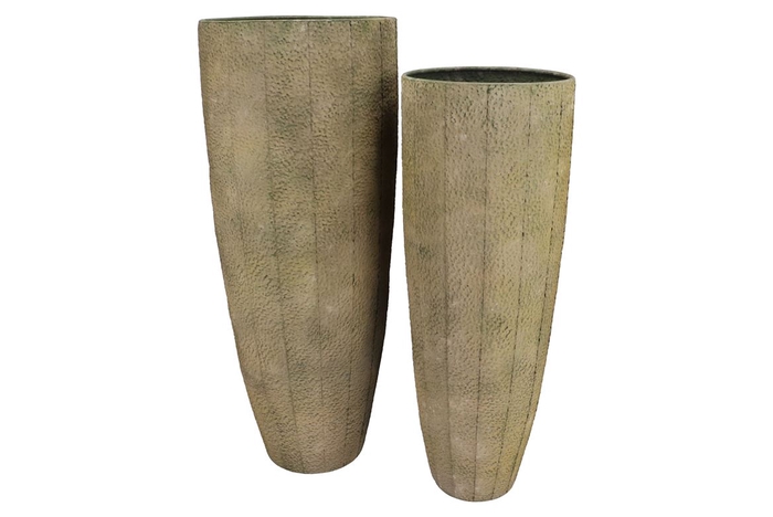 <h4>Casablanca Green Vase Big Iron S/2 40x100cm/32x90cm</h4>