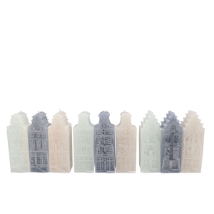 Amsterdam House Grey Mix Candle 7x7x20cm