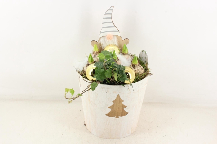 <h4>arr4 Hyacint VL - Hout pot hoog wit tree</h4>