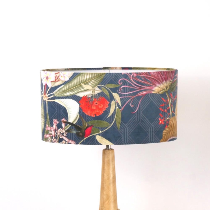 <h4>Lampshade oval 40x20xH20cm bl</h4>