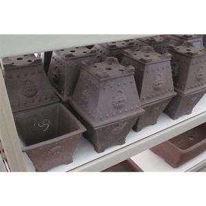 Bonsai pot square, brown unglazed (20x20x15)