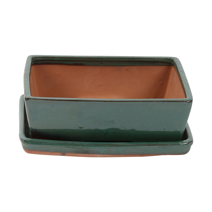 <h4>Bonsai accesoires Potset with saucer Ø25cm Green</h4>