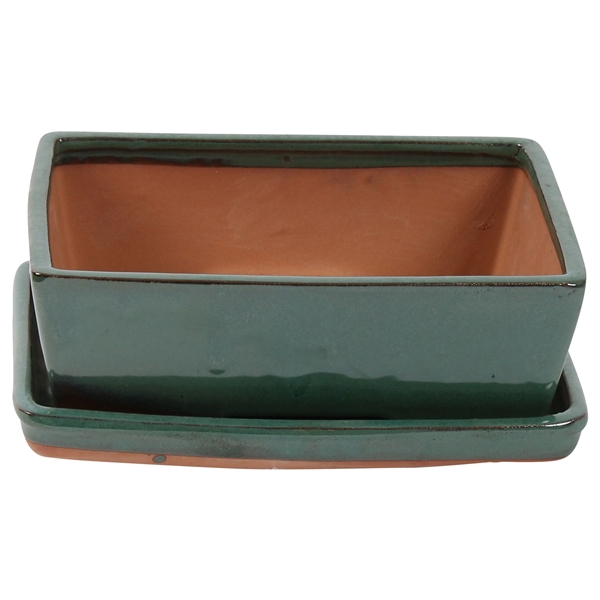 <h4>Bonsai accesoires Potset with saucer Ø25cm Green</h4>