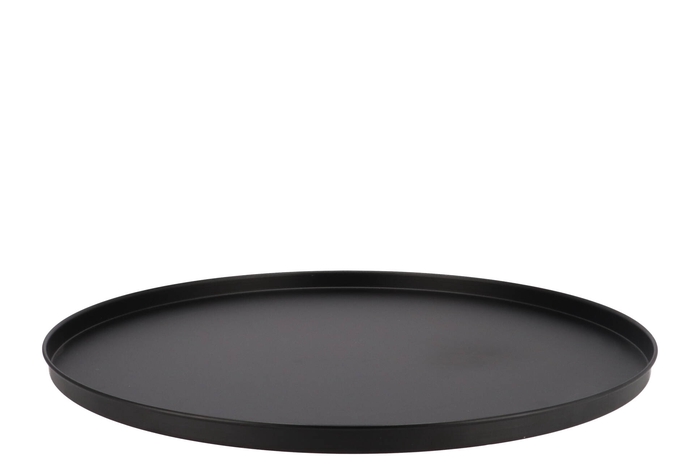 Coaster Black Tray Metal 46x46x2cm Nm