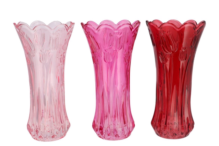 <h4>Delight Dutch Pink Mix Vase Tulip Ass 15x30cm</h4>