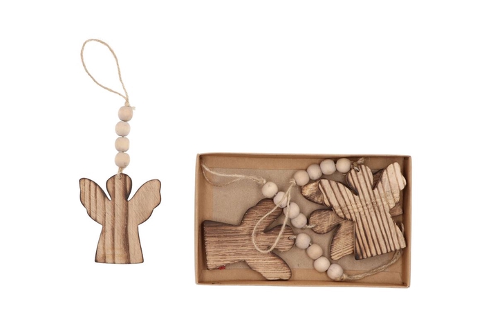 Fee Naturel Hanger Angel 8x8cm P/4