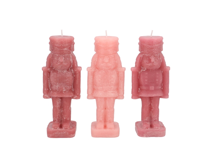 Frosty Nutcracker Sweets Pink Mix Candle 4x4x12cm