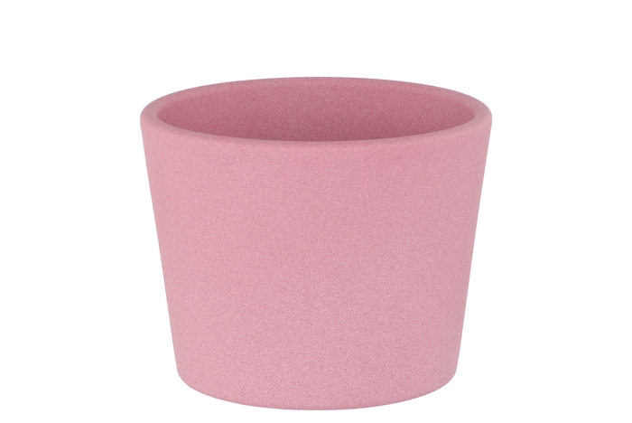 Ceramic Pot Pink Rose 11cm
