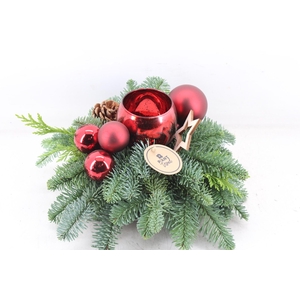 arr5 Kerst PL - Hout 4kant tray RED 1wax