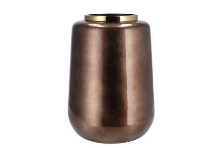 <h4>Julie Majestic Green Vase Cilinder Iron 33x32x40cm</h4>