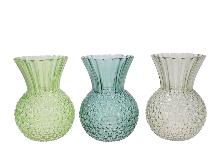 <h4>Senna Fresh Green Mix Vase Ass 20x27cm</h4>