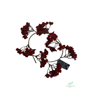 SILK FLOWERS - APPLE BLOSSOM GARLAND RED 50CM