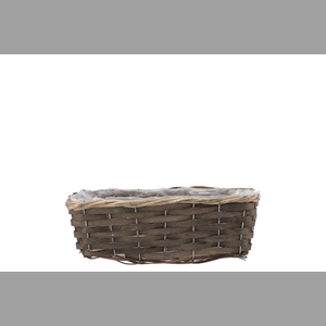 Wicker Basket Rectangle Grey 30x13x10cm