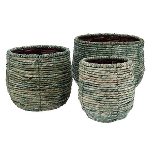 Loftier Green Basket Set 3 18x20/24x22/32x24cm