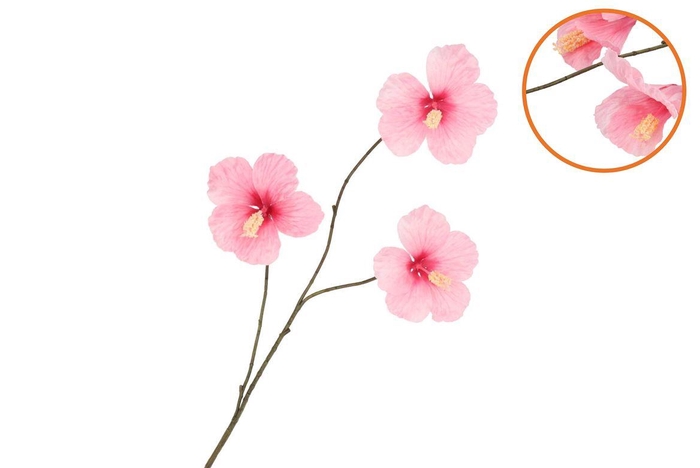 <h4>Silk Hibiscus Light Pink 85cm</h4>