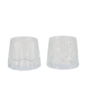 Glass T-light Holder Heavy Sary Ass P/1 10,5x9cm