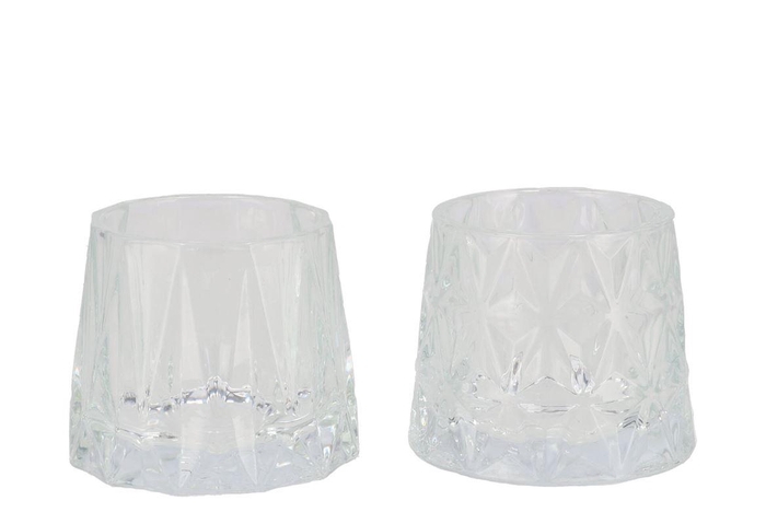 <h4>Glass T-light Holder Heavy Sary Ass P/1 10,5x9cm</h4>