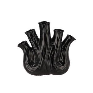 Aglio Black Vase Oval 36x17x33cm