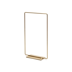 METAL RECTANGLE ON BASE 15X25CM GOLD