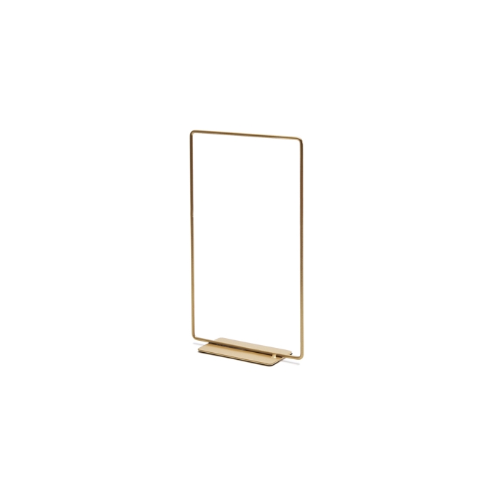 <h4>METAL RECTANGLE ON BASE 18X30CM GOLD</h4>