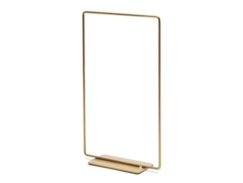 METAL RECTANGLE ON BASE30X60CM GOLD