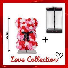 Arr6 Deco Beer 25cm - Mix Rood Roze Wit