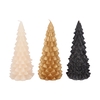 Candle Frosty X-mas Tree Black Mix 9x20cm Ass