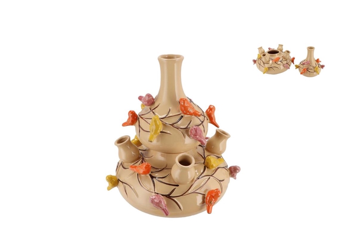 <h4>Bird Vase Sand Bubbles 23x25cm Nm</h4>