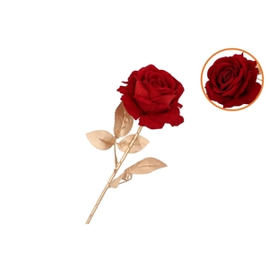 Silk Rose Goldie Dark Red 75cm Nm