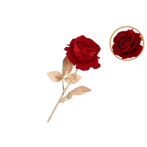 Silk Rose Goldie Dark Red 75cm