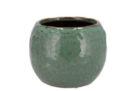 <h4>Iron Stone Green Ball Pot 18x18x14cm Nm</h4>