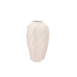 Lisboa White Vase Wave 18x18x35cm