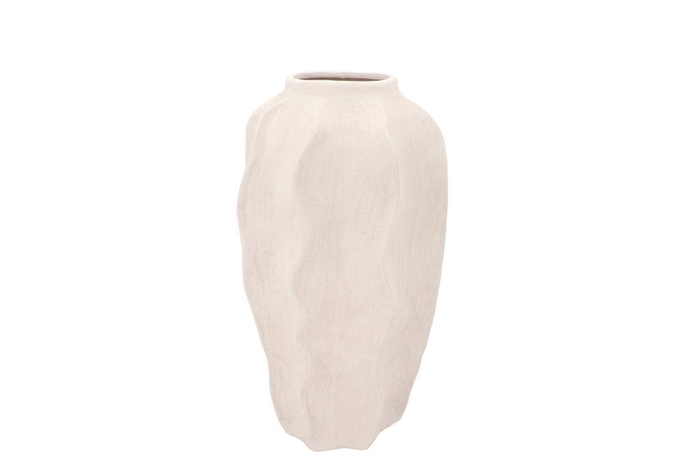 <h4>Lisboa White Vase Wave 18x18x35cm</h4>